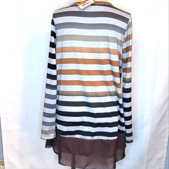 Egy Faded Stripes Tunic Top Size Medium - Picture 2 of 7